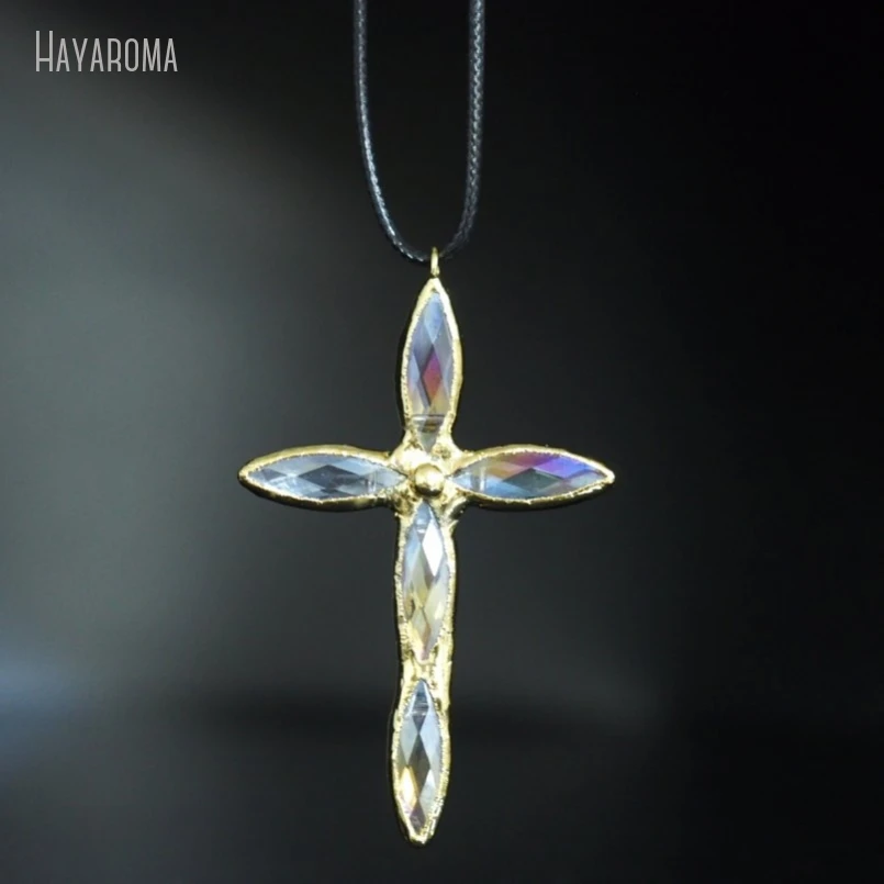 10Pcs Handmade Jewelry Soldered Cross Gold Color Aqua Aura Crystal Black Leather Rope Necklace Jesus Christian Jewely for Women
10Pcs Handmade Jewelry Soldered Cross Gold Color Aqua Aura Crystal Black Leather Rope Necklace Jesus Christian Jewely for Women