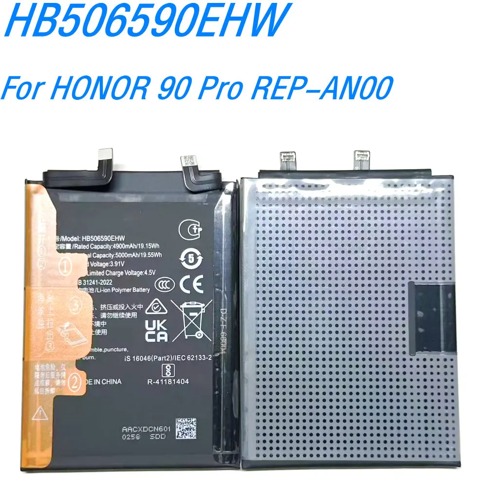 New 3.91V 19.15Wh HB506590EHW High Capacity Battery for Honor 90Pro REP-AN00 Mobile Phone
New 3.91V 19.15Wh HB506590EHW High Capacity Battery for Honor 90Pro REP-AN00 Mobile Phone