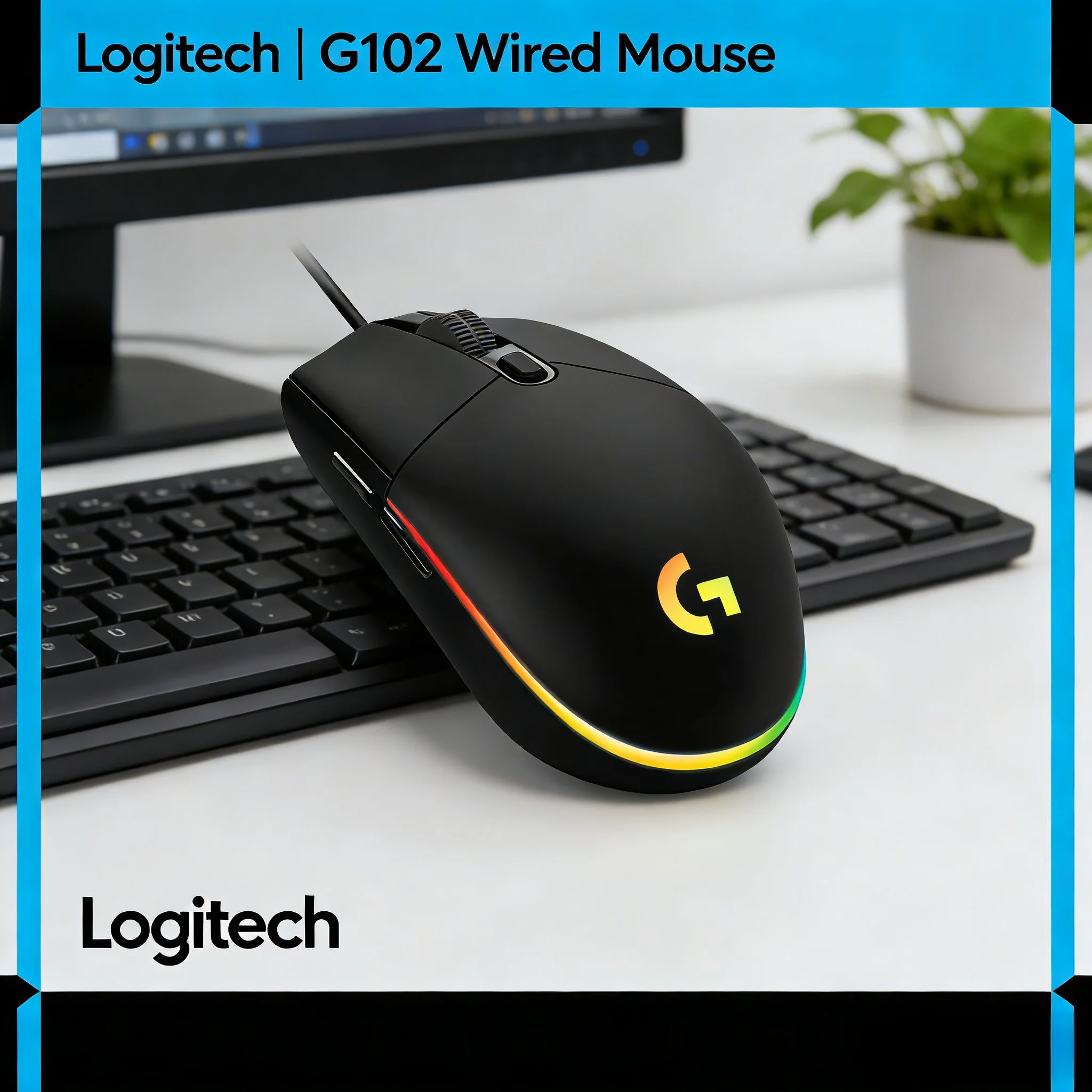 Logitech G102 Office & Gaming Dual-Purpose Wired Mouse Small Hand Friendly