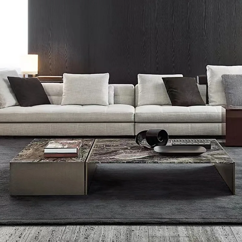 Natural marble coffee table square Italian minimalist villa living room home
Natural marble coffee table square Italian minimalist villa living room home