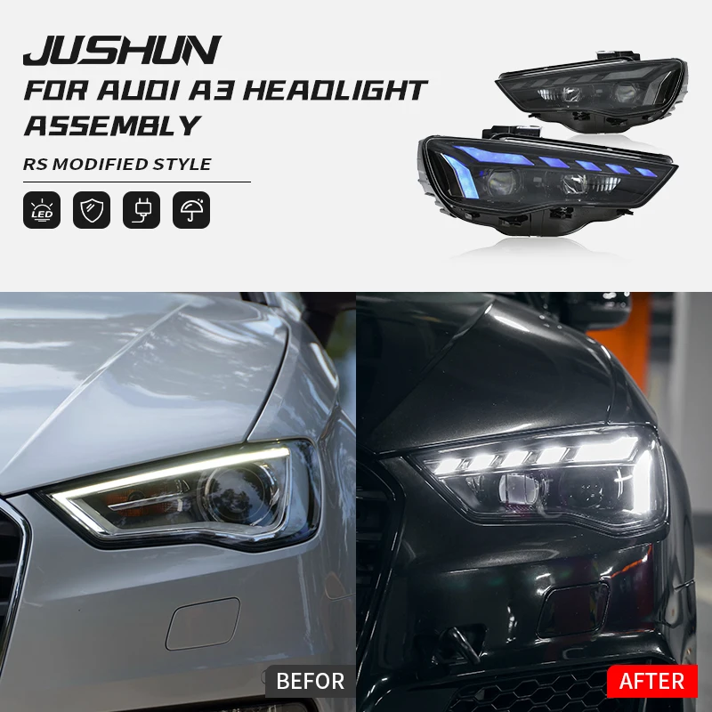 Car Headlight Assembly For Audi A3 2013-2016 Sedan Sportback Headlights LED DRL Dynamic Turning Car Appearance Accessories
Car Headlight Assembly For Audi A3 2013-2016 Sedan Sportback Headlights LED DRL Dynamic Turning Car Appearance Accessories