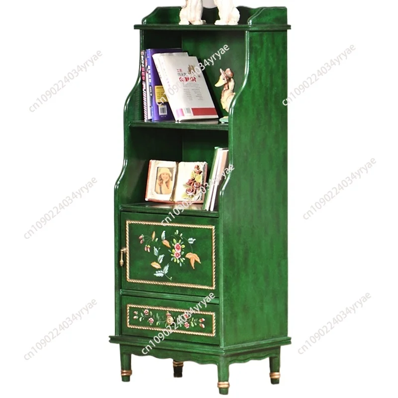 Solid Wood Bookcase Small Apartment Living Room Retro Green Display Cabinet Sundries Rack Multi-Drawer Cabinet
Solid Wood Bookcase Small Apartment Living Room Retro Green Display Cabinet Sundries Rack Multi-Drawer Cabinet