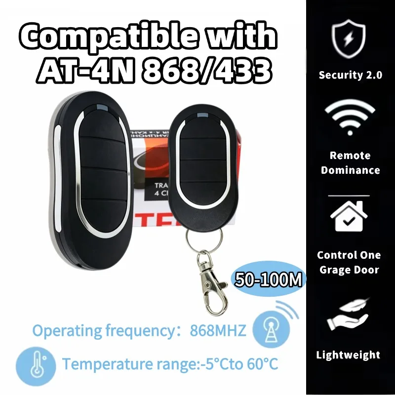Alutech At-4N Remote Control Garage Door Opener Command 868 Mhz /433Mhz
Alutech At-4N Remote Control Garage Door Opener Command 868 Mhz /433Mhz