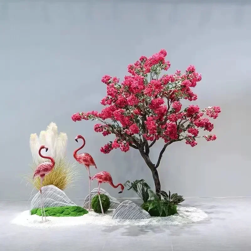 Imitative Tree Red Fake Flower Indoor and Outdoor Decorative Landscaping Large Shopping Mall Decoration Hallway Window Display
Imitative Tree Red Fake Flower Indoor and Outdoor Decorative Landscaping Large Shopping Mall Decoration Hallway Window Display