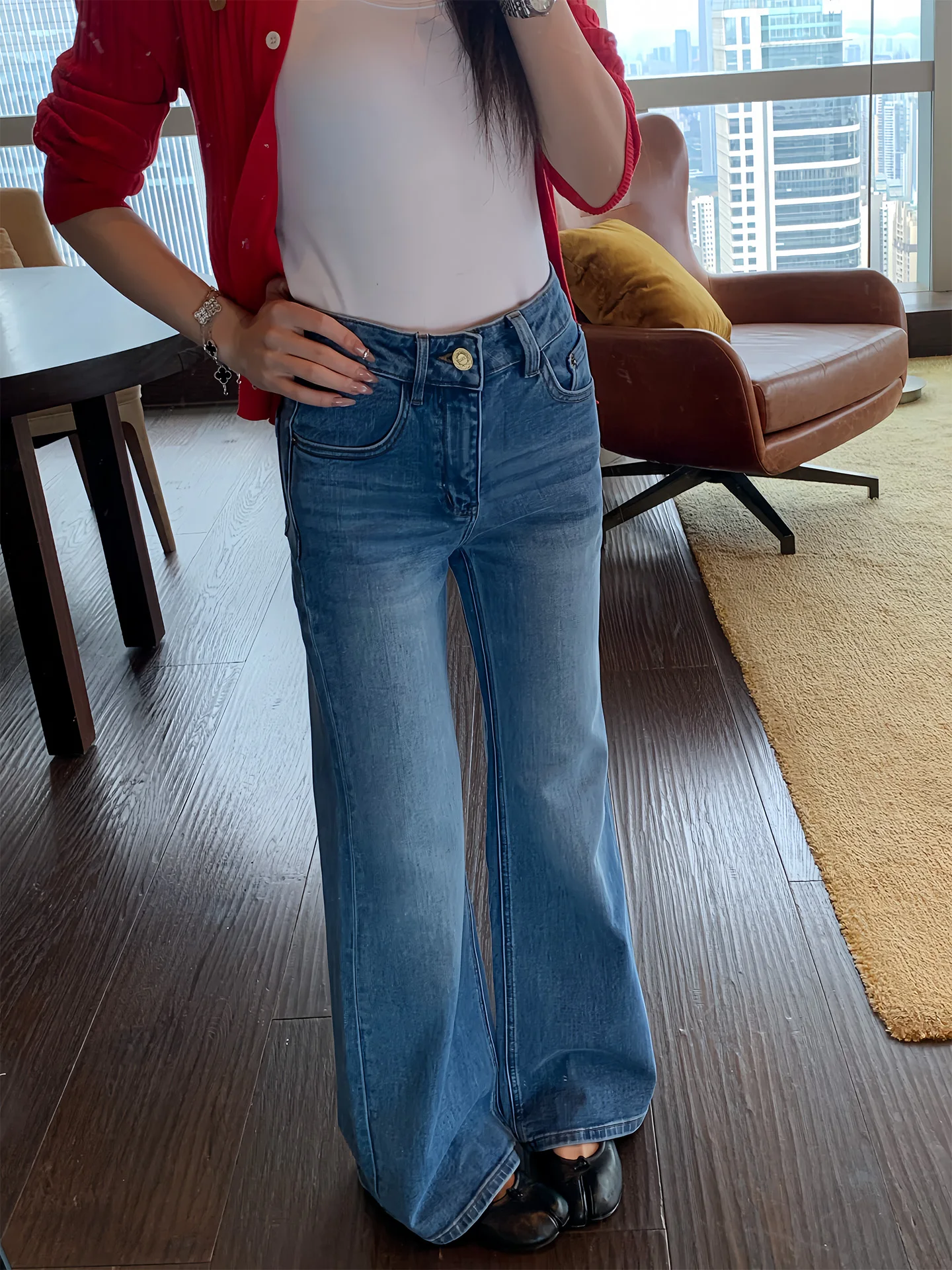 Blue Bell Bot Jeans Women's Spring Elastic Slimming Cotton Casual Straight Cut Retro Sle Comfortable Breathable Ladies J...
Blue Bell Bot Jeans Women's Spring Elastic Slimming Cotton Casual Straight Cut Retro Sle Comfortable Breathable Ladies J...