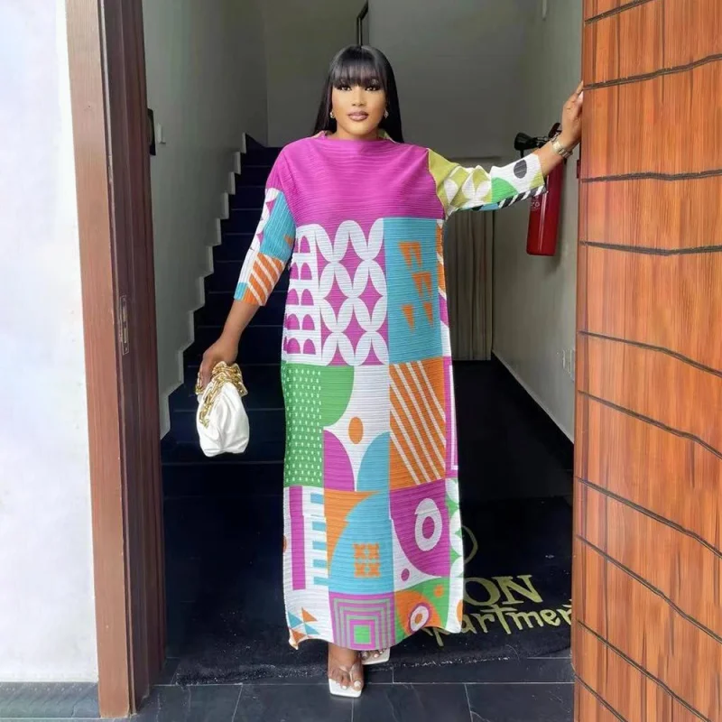 Miyake Pleated Print Dress Color Contrast Long Sleeve Relaxed Women's Long Casual Party Dresses of 2023 Summer New Fashionable
Miyake Pleated Print Dress Color Contrast Long Sleeve Relaxed Women's Long Casual Party Dresses of 2023 Summer New Fashionable