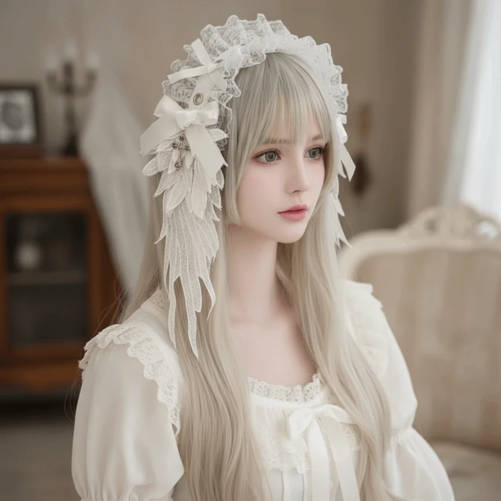 Милая пикантная девушка с крыльями Лолиты, кружевная повязка на голову с заклепками Y2k, головной убор для косплея, черные аксессуары для волос, заколка для волос в стиле Лолиты для девочек
Милая пикантная девушка с крыльями Лолиты, кружевная повязка на голову с заклепками Y2k, головной убор для косплея, черные аксессуары для волос, заколка для волос в стиле Лолиты для девочек