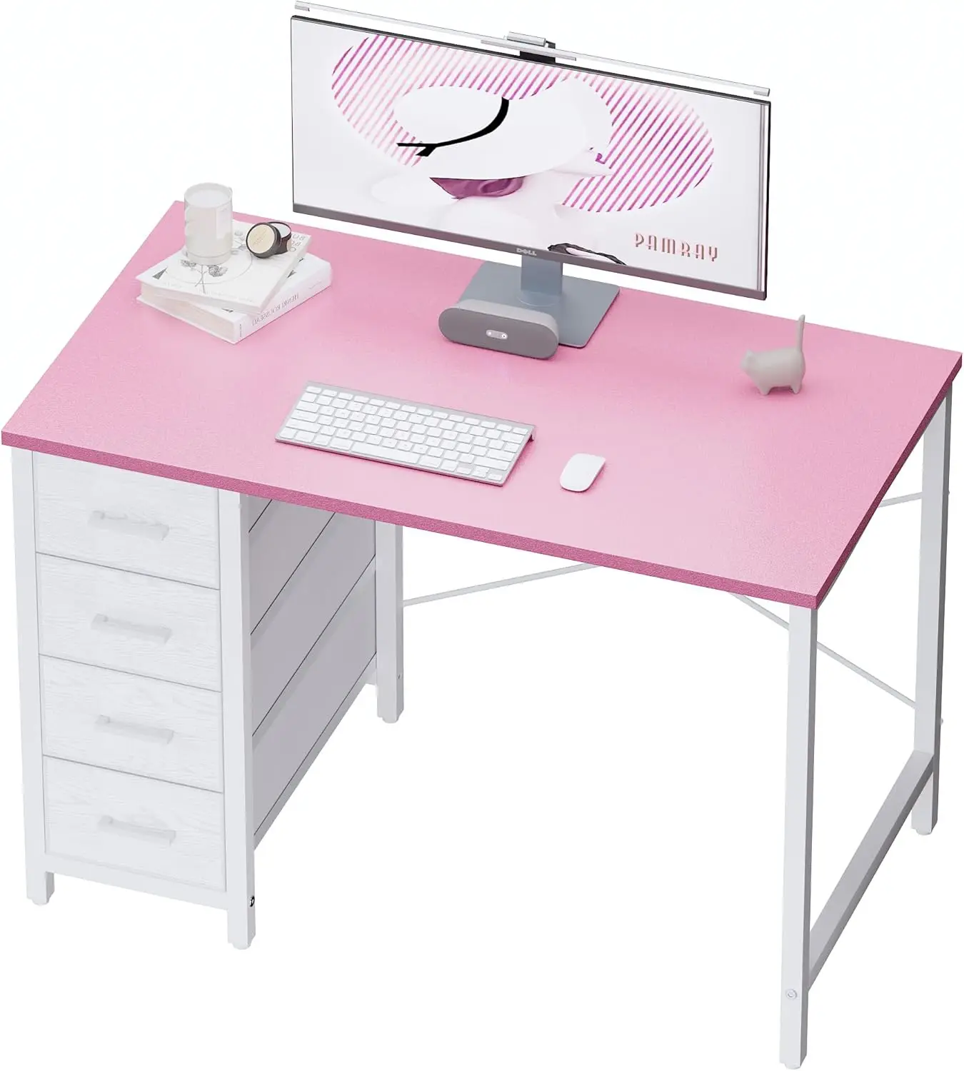 32" Computer Desk with 4 Drawers, Small Office Desk for Home Bedroom, Pink
32" Computer Desk with 4 Drawers, Small Office Desk for Home Bedroom, Pink