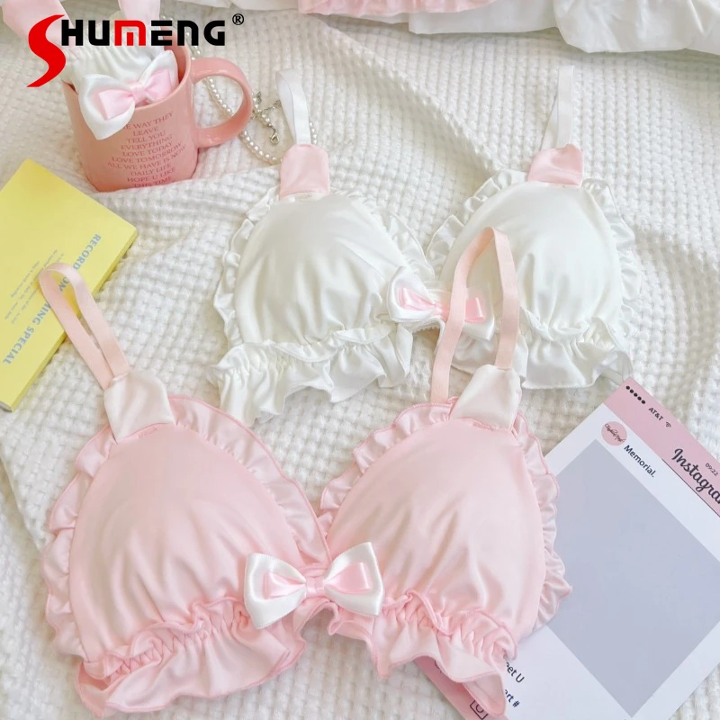 Japanese Style Cute Underwear Set Women's Rabbit Ears Wireless Thin Intimates Female Student Small Chest Pure Desire Bra Suit
Japanese Style Cute Underwear Set Women's Rabbit Ears Wireless Thin Intimates Female Student Small Chest Pure Desire Bra Suit