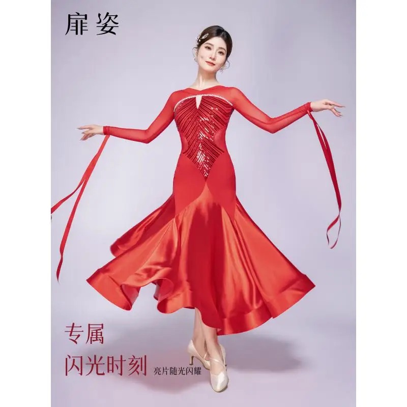 2026 Modern Dance Dress Women's New Ballroom Dance Ballroom Dance Competition Dress Sequins Western Style Dancing Dress F3060
2026 Modern Dance Dress Women's New Ballroom Dance Ballroom Dance Competition Dress Sequins Western Style Dancing Dress F3060