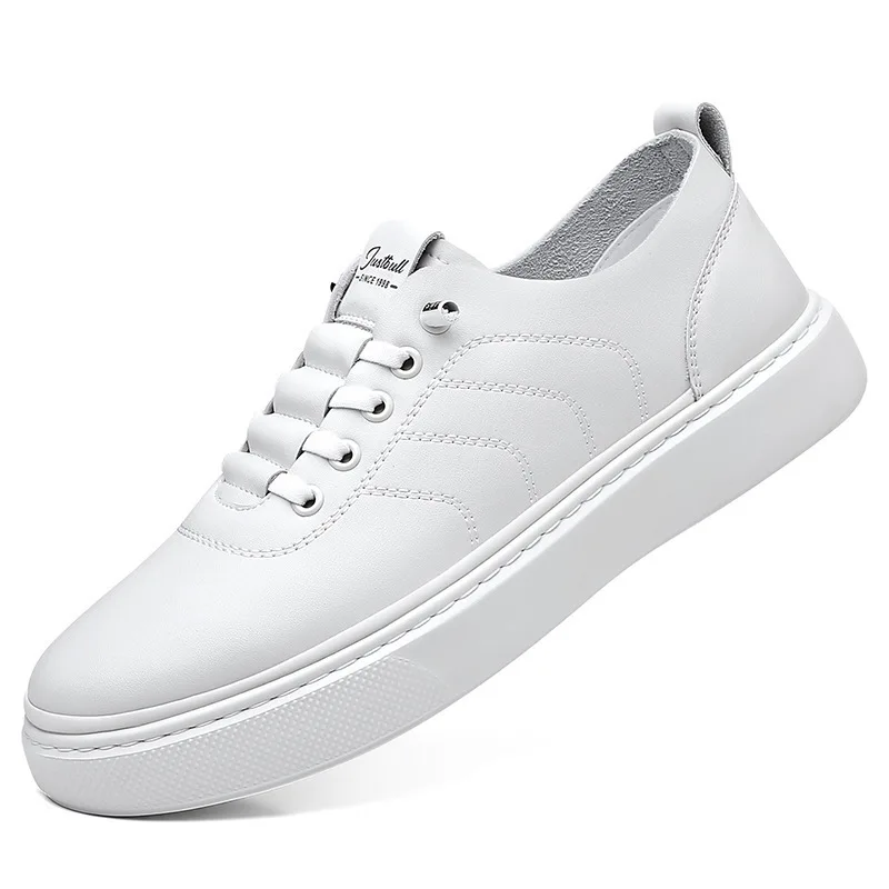 Spring Autumn New White Leather Casual Shoes for Man Solid Color Fashion Business Sneakers Men High Quality Sports Board Shoes
Spring Autumn New White Leather Casual Shoes for Man Solid Color Fashion Business Sneakers Men High Quality Sports Board Shoes