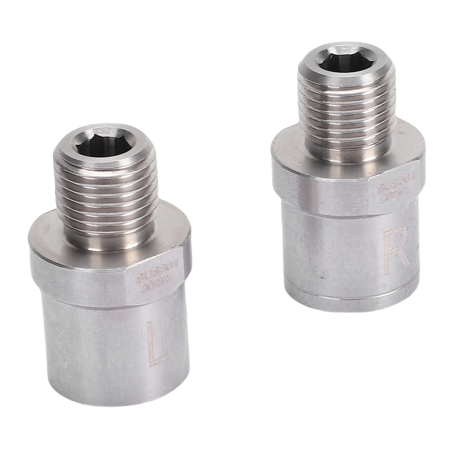 1 Pair Bicycle Pedal Adapters Stainless Steel Male Thread 1/2in to Female Thread 9/16in Bike Pedal Extenders for Cranks
1 Pair Bicycle Pedal Adapters Stainless Steel Male Thread 1/2in to Female Thread 9/16in Bike Pedal Extenders for Cranks