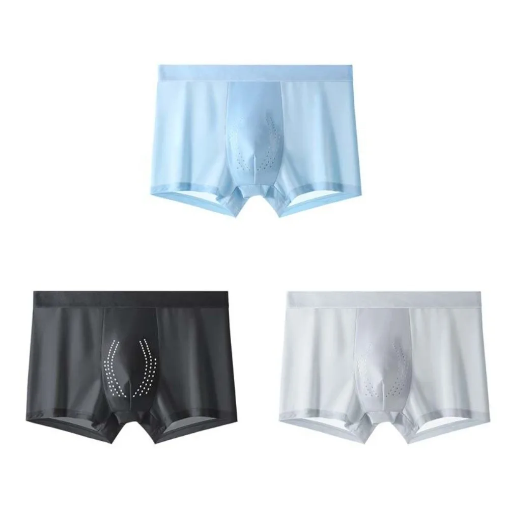 3Pcs Thin Ice Silk Boxer Briefs Solid Color Large Size Ice Silk Boxer Underpants Elastic Seamless Underwear for Men Men
3Pcs Thin Ice Silk Boxer Briefs Solid Color Large Size Ice Silk Boxer Underpants Elastic Seamless Underwear for Men Men