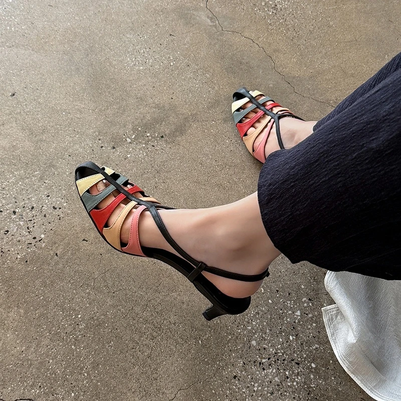 2026 New Genuine Leather Cowhide Women Sandals Buckle High Heels Mixed Color Sandals Summer Fashion Party Womens Shoes
2026 New Genuine Leather Cowhide Women Sandals Buckle High Heels Mixed Color Sandals Summer Fashion Party Womens Shoes