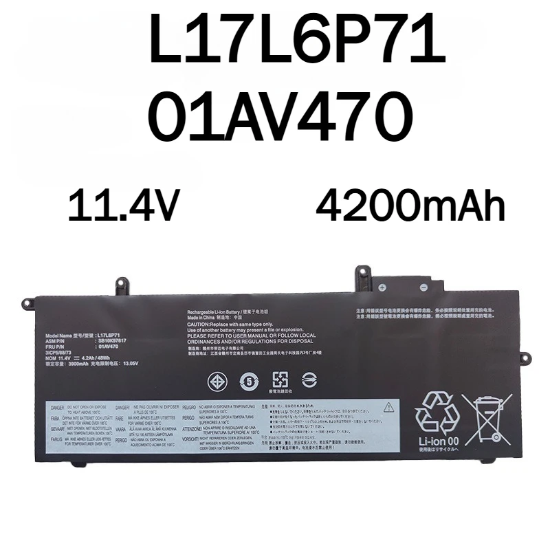4920MAh L17L3P71 L17M3P72 Laptop Battery for Lenovo ThinkPad T480S Notebook 01AV478 01AV480 01AV479 SB10K97621 SB10K97622
4920MAh L17L3P71 L17M3P72 Laptop Battery for Lenovo ThinkPad T480S Notebook 01AV478 01AV480 01AV479 SB10K97621 SB10K97622