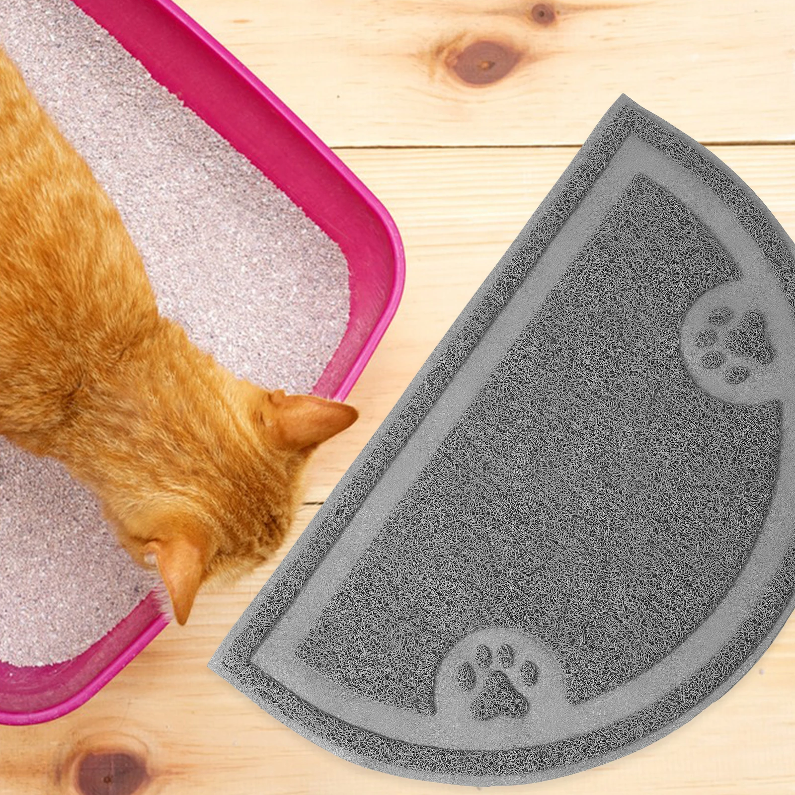 Cat Litter Mat Stylish Pet Supplies Semicircle Easy Clean PVC Plastic Carpet Dog Cleaning Durable Water Resistant
Cat Litter Mat Stylish Pet Supplies Semicircle Easy Clean PVC Plastic Carpet Dog Cleaning Durable Water Resistant
