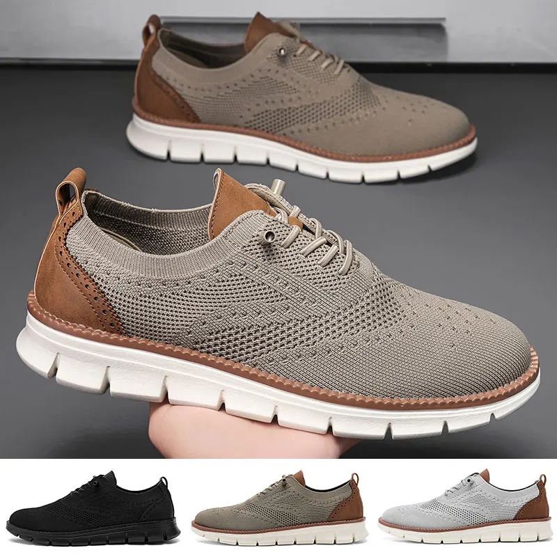 Breathable Men Dress Shoes Business Casual Shoes Lightweight High Elasticity Walking Shoes Outdoor Dress Sneaker Mesh Size 39-48
Breathable Men Dress Shoes Business Casual Shoes Lightweight High Elasticity Walking Shoes Outdoor Dress Sneaker Mesh Size 39-48