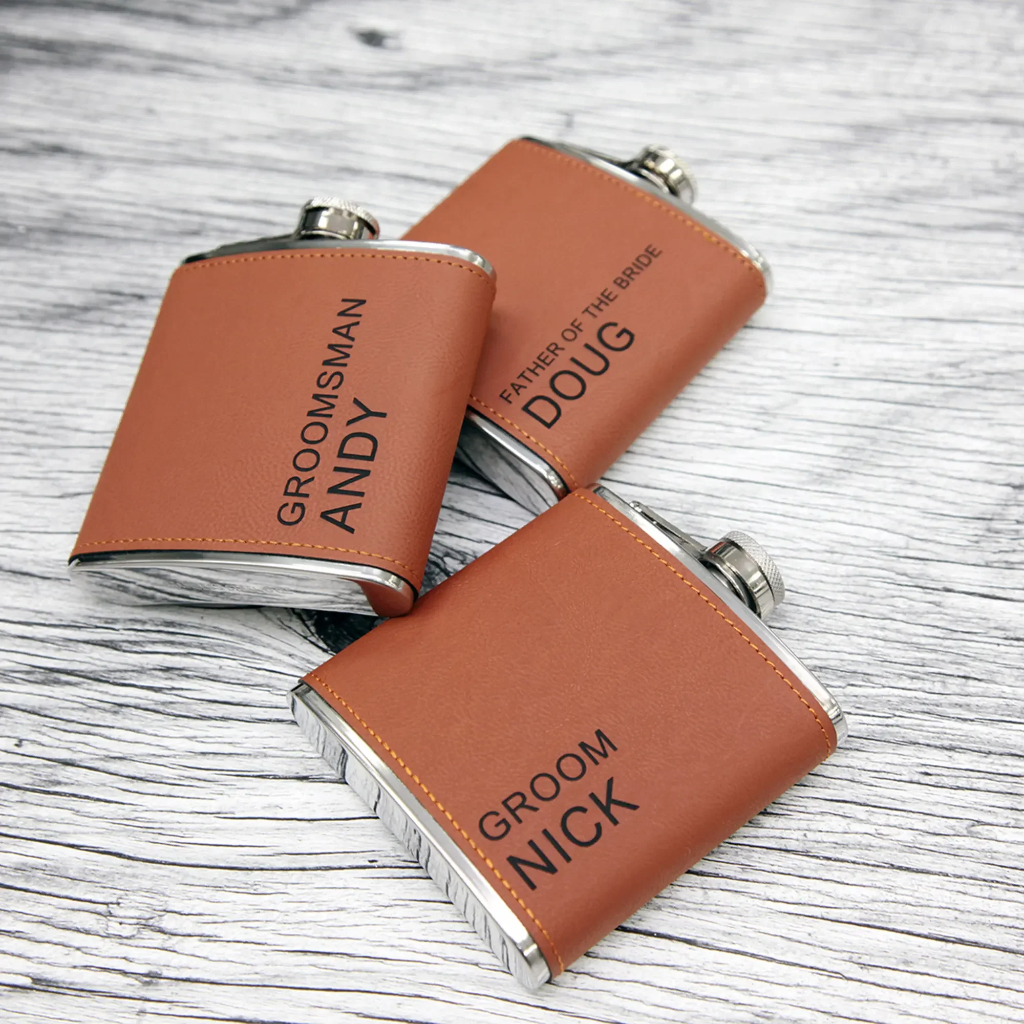 Personalized Leather Hip Flask, Customized Logo, Stainless Steel, Best Man Groom Gift, Wedding Favors, 6oz
Personalized Leather Hip Flask, Customized Logo, Stainless Steel, Best Man Groom Gift, Wedding Favors, 6oz