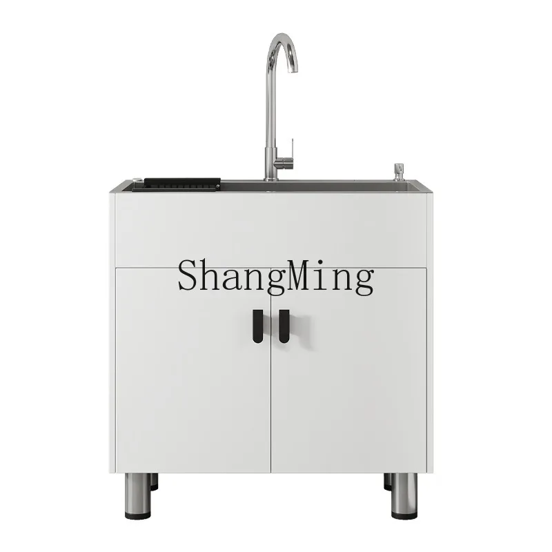 ZHB kitchen vegetable basin integrated stainless steel sink household single floor-to-ceiling simple cabinet with cabinet
ZHB kitchen vegetable basin integrated stainless steel sink household single floor-to-ceiling simple cabinet with cabinet