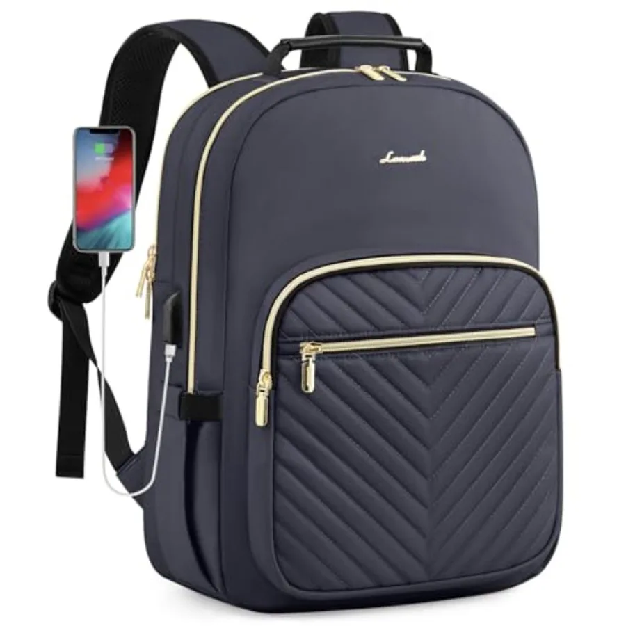 Laptop Backpack Purse for Women, Work Travel Computer Bags, College School Backpack for Student Girl, Quilted Casual Daypack wi
Laptop Backpack Purse for Women, Work Travel Computer Bags, College School Backpack for Student Girl, Quilted Casual Daypack wi