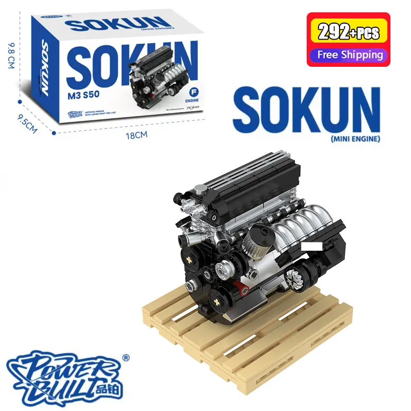 PB8869F 292PCS M3 S50 Engine Building Blocks Technical Motor Model DIY Bricks Construction Set Educational Toys For Boys
PB8869F 292PCS M3 S50 Engine Building Blocks Technical Motor Model DIY Bricks Construction Set Educational Toys For Boys