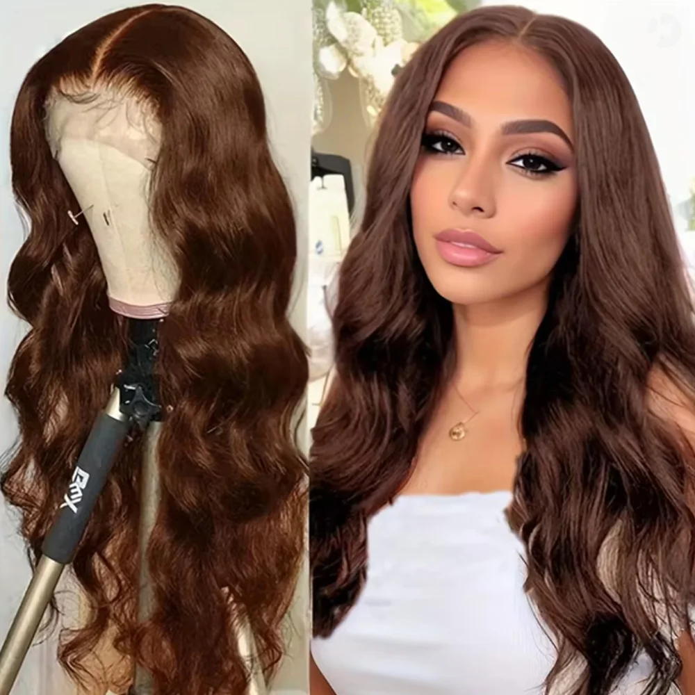 13x4 13x6 Chocolate Brown Body Wave Lace Front Wig 30 40 Inches HD Transparent Lace Frontal Wig Human Hair for Women 220 Density
13x4 13x6 Chocolate Brown Body Wave Lace Front Wig 30 40 Inches HD Transparent Lace Frontal Wig Human Hair for Women 220 Density