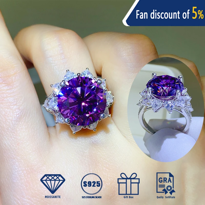 3/10ct Purple Blue Real Moissanite Big Rings for Women 100% S925 Sterling Silver Rings Plated 18K Wedding Anniversary Gift GRA
3/10ct Purple Blue Real Moissanite Big Rings for Women 100% S925 Sterling Silver Rings Plated 18K Wedding Anniversary Gift GRA