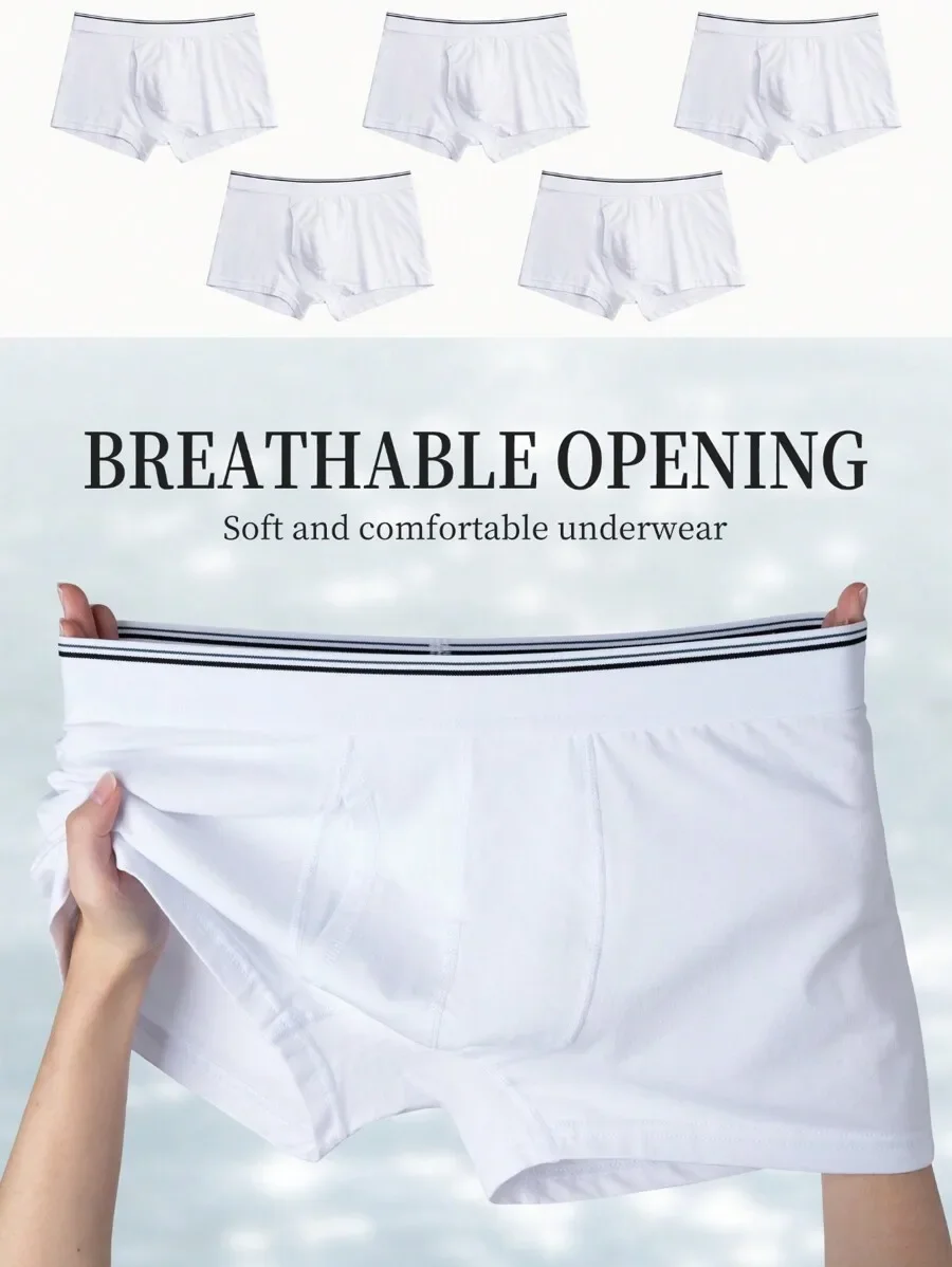 5 Pcs Mens Boxer Briefs Cotton White Breathable Soft Comfortable Underwear
5 Pcs Mens Boxer Briefs Cotton White Breathable Soft Comfortable Underwear