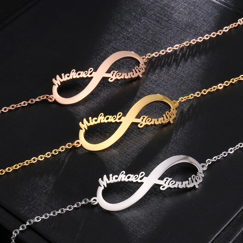 Custom Double Heart Two Names Infinity Necklaces For Women Stainless Steel Customized Necklace Pendant Personalized Jewelry Gift
Custom Double Heart Two Names Infinity Necklaces For Women Stainless Steel Customized Necklace Pendant Personalized Jewelry Gift