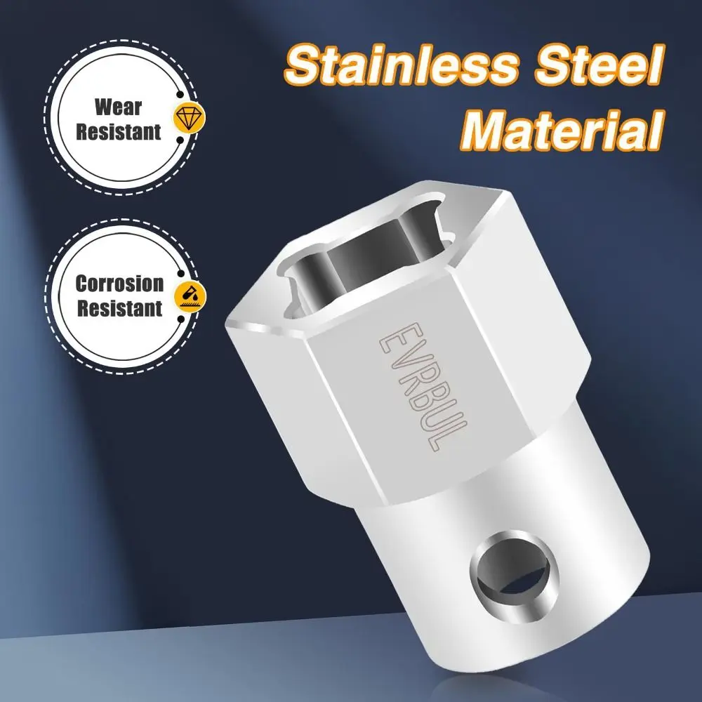 Wear Resistance Cordless Drill Adapter Stainless Steel Corrosion Resistance Trailer Jack Crank Adapter
Wear Resistance Cordless Drill Adapter Stainless Steel Corrosion Resistance Trailer Jack Crank Adapter