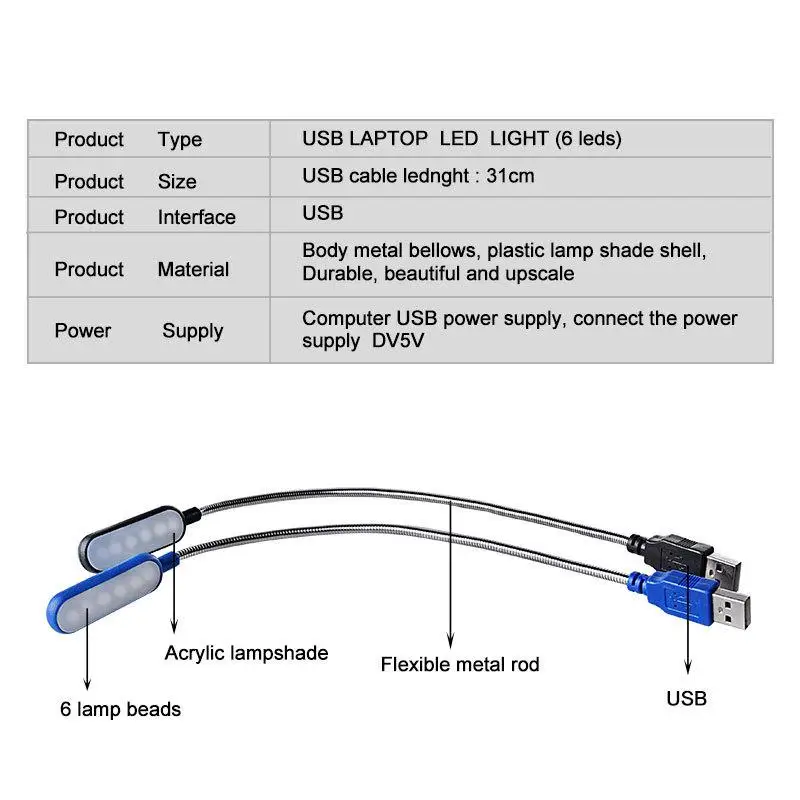 Mini USB LED Night Light 1PC Flexible Foldable Reading Lamp Portable Book Light for Outdoor Camping Home Use
Mini USB LED Night Light 1PC Flexible Foldable Reading Lamp Portable Book Light for Outdoor Camping Home Use