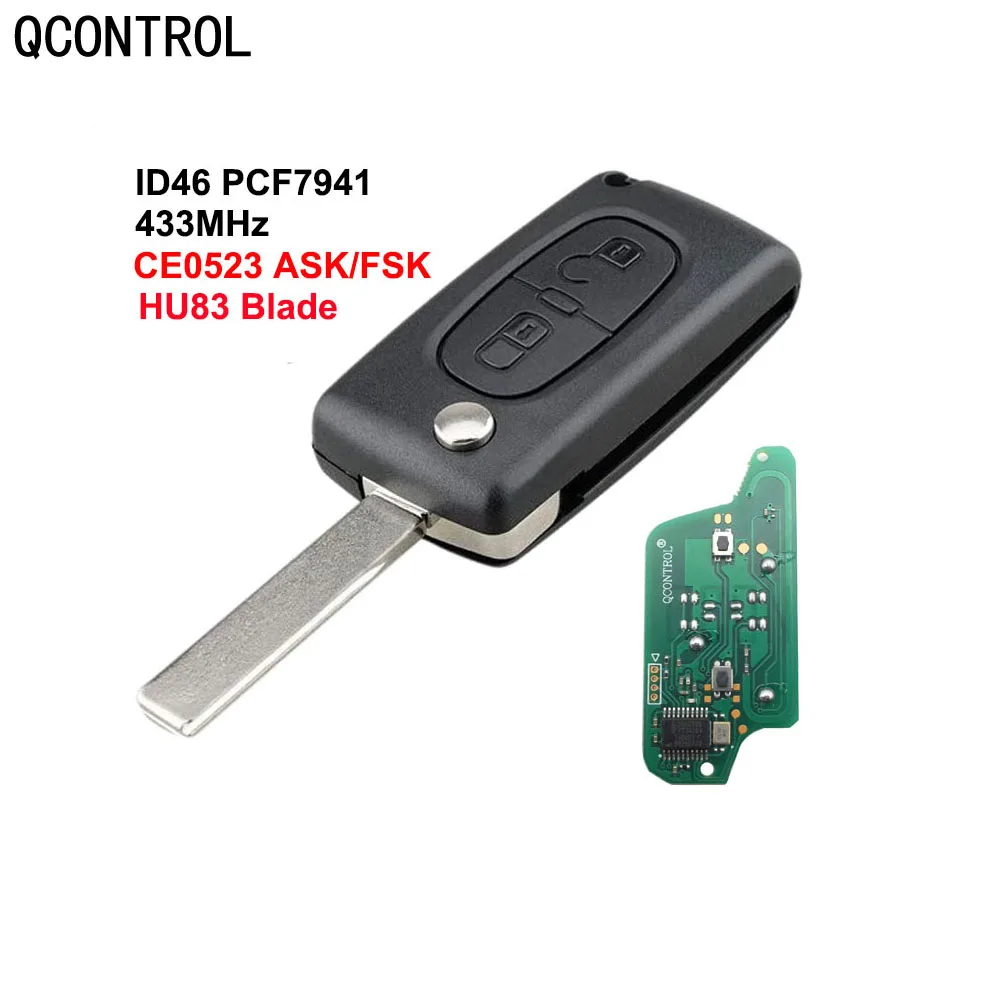 QCONTROL 2-кнопочный автомобильный дистанционный ключ, подходящий для CITROEN C2 C3 C4 C5 Picasso Berlingo Alarm CE0523 ASK/FSK, лезвие HU83
QCONTROL 2-кнопочный автомобильный дистанционный ключ, подходящий для CITROEN C2 C3 C4 C5 Picasso Berlingo Alarm CE0523 ASK/FSK, лезвие HU83