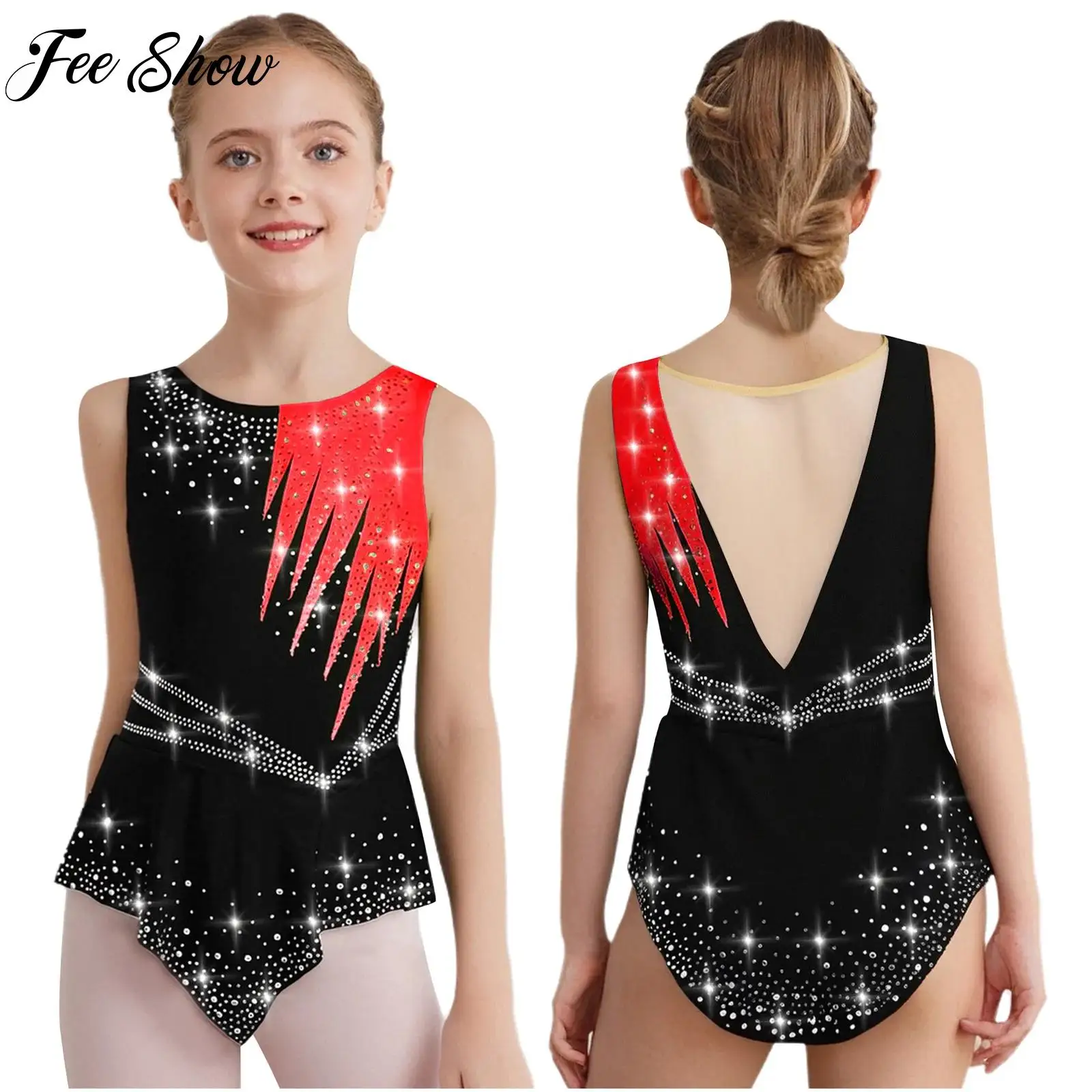 New Kids Girls Ballet Tutu Dress Rhythmic Gymnastics Figure Skating Acrobatics Dancewear Sleeveless Rhinestones Leotard Bodysuit
New Kids Girls Ballet Tutu Dress Rhythmic Gymnastics Figure Skating Acrobatics Dancewear Sleeveless Rhinestones Leotard Bodysuit