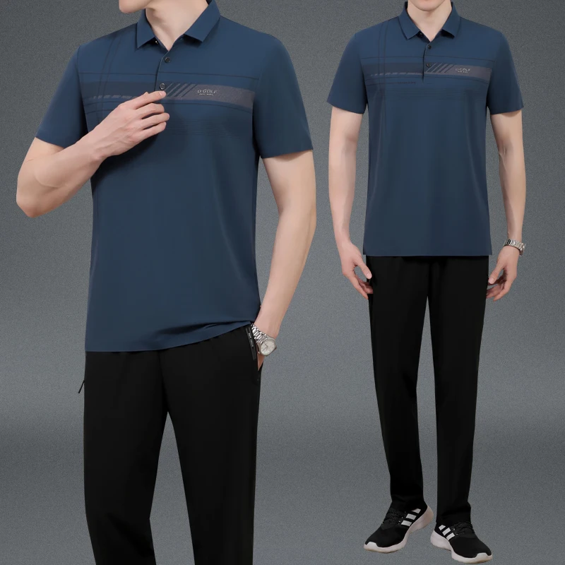 2025 New Ice Silk ort Sve T-irt Set for Middle-Aged And ly Men Summer Clothing Dad Casual Loose Fit Regular Length
2025 New Ice Silk ort Sve T-irt Set for Middle-Aged And ly Men Summer Clothing Dad Casual Loose Fit Regular Length