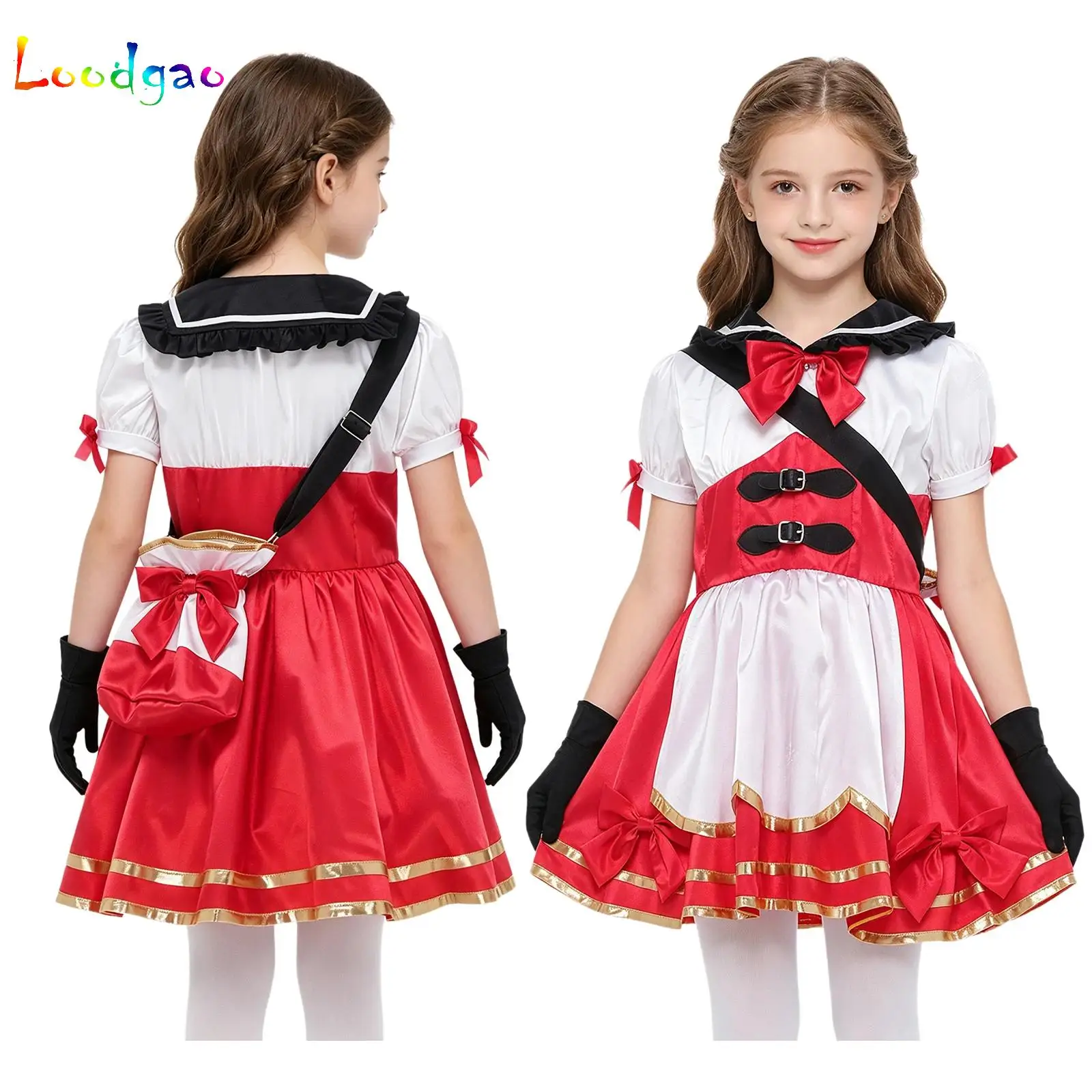 Witch Cosplay Costume for Kids Girls Game Character Roleplay Dresses Halloween Bow Details Short Sleeve A-line Dress+Bag+Gloves
Witch Cosplay Costume for Kids Girls Game Character Roleplay Dresses Halloween Bow Details Short Sleeve A-line Dress+Bag+Gloves
