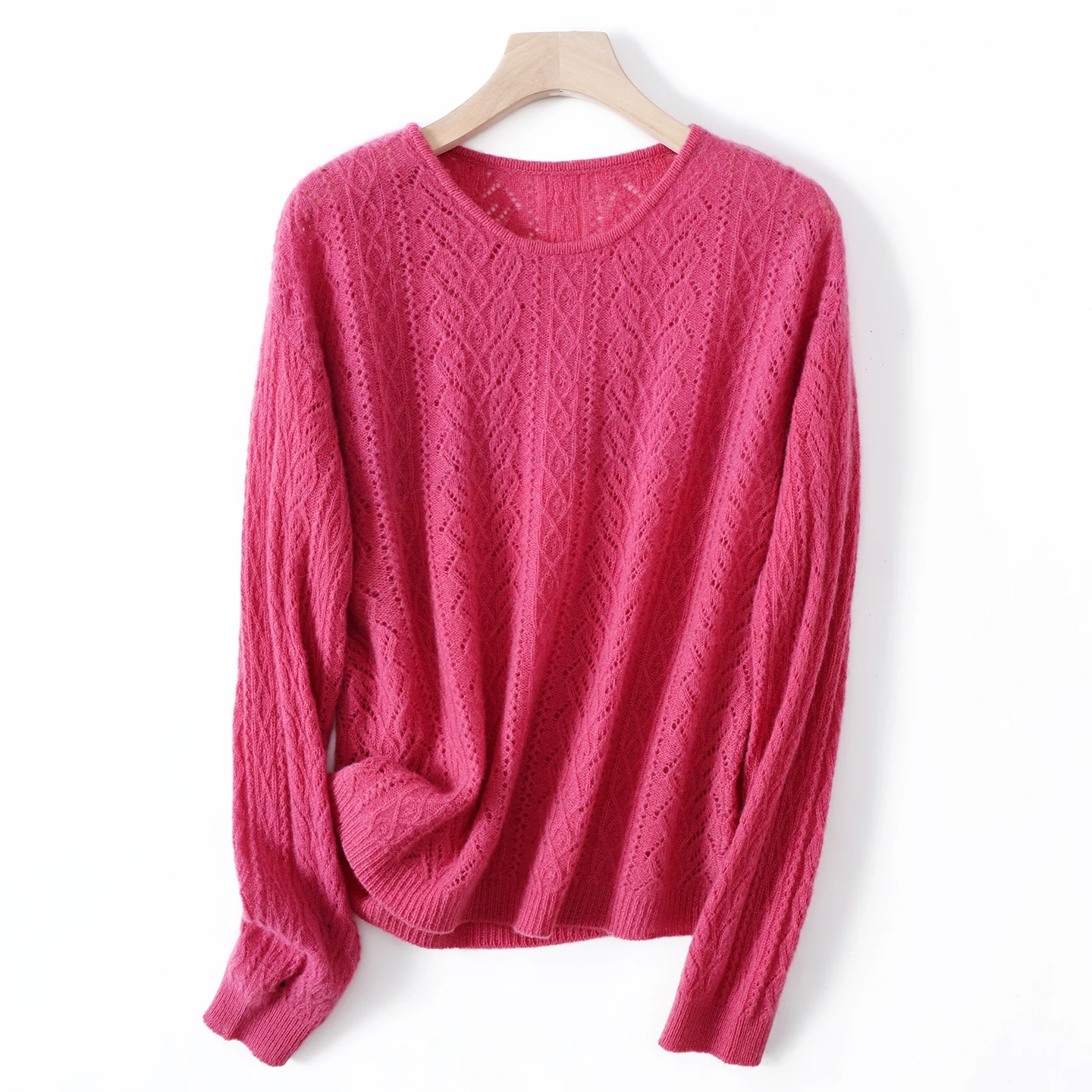 Spring Autumn 100% Merino Wool Women's O-Neck Pullovers Hollow Out Knitwear Sweater 2026 Korean Fashion Female Clothing
Spring Autumn 100% Merino Wool Women's O-Neck Pullovers Hollow Out Knitwear Sweater 2026 Korean Fashion Female Clothing
