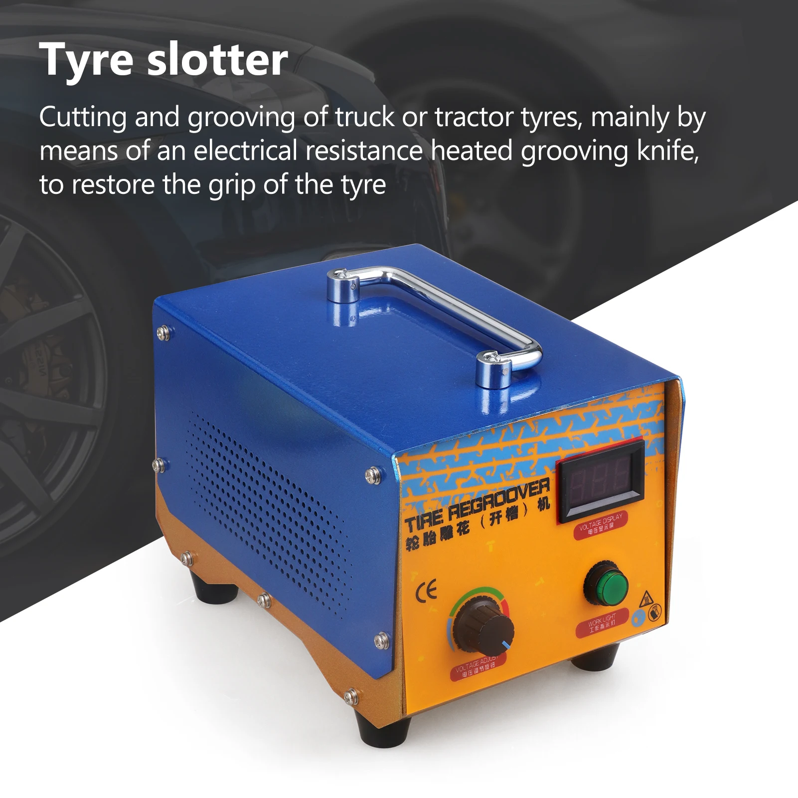 1000W Digital Rubber Tire Regrooving Machine Tire Grooving Tool, Equipped with U/V-shaped Tire Rubber Cutting Machine Blades
1000W Digital Rubber Tire Regrooving Machine Tire Grooving Tool, Equipped with U/V-shaped Tire Rubber Cutting Machine Blades