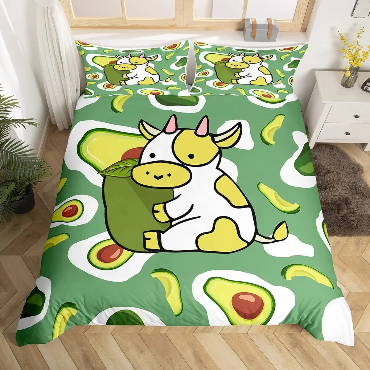 Milk Cow Orange Pattern King Queen Duvet Cover Cartoon Fruit Animal Bedding Set For Kids Girl White 2/3pcs Polyester Quilt Cover
Milk Cow Orange Pattern King Queen Duvet Cover Cartoon Fruit Animal Bedding Set For Kids Girl White 2/3pcs Polyester Quilt Cover