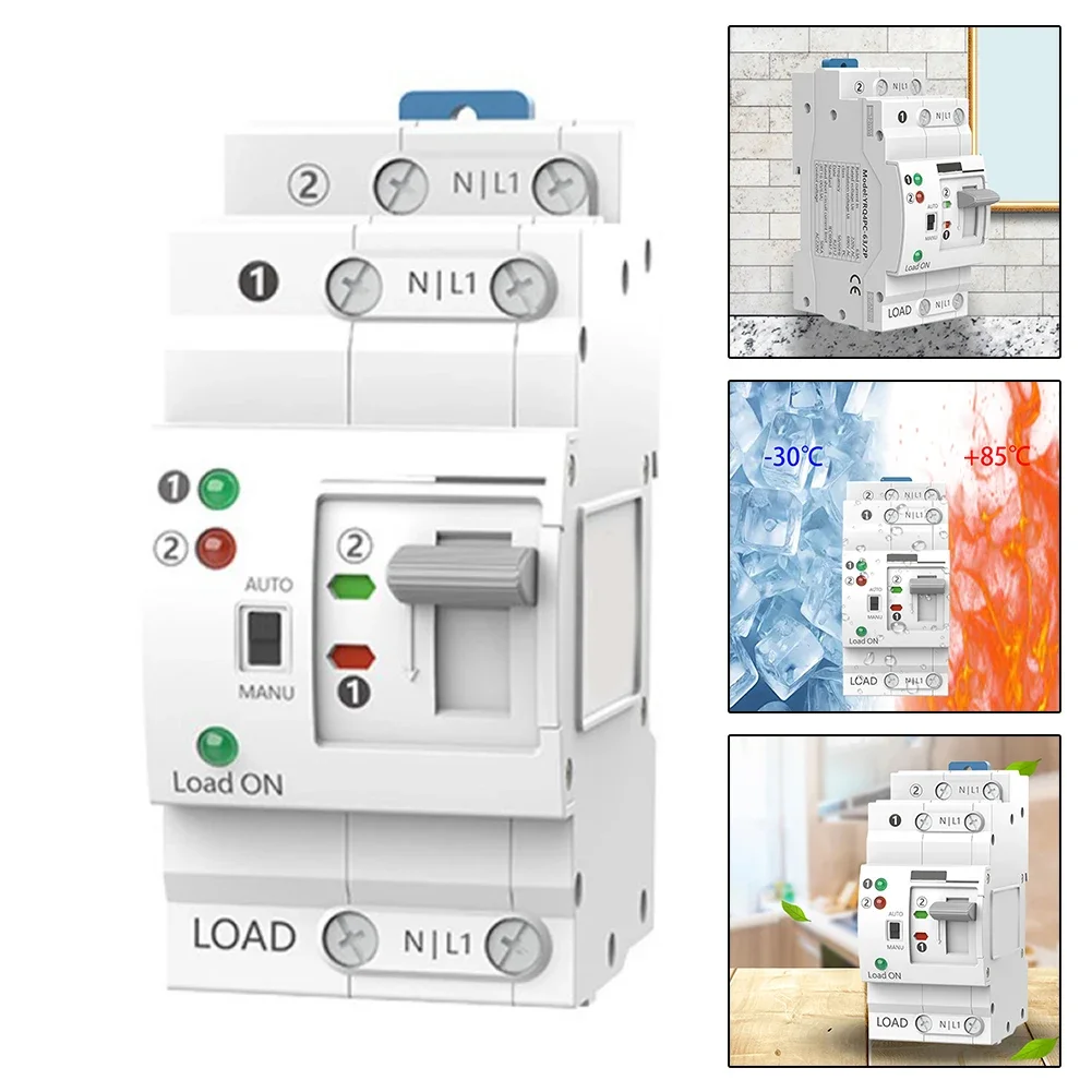 1pcs Dual Power Automatic Electrical Transfer Switch 2P 63A 220V For Generator Switch To Automatically Transfer Power
1pcs Dual Power Automatic Electrical Transfer Switch 2P 63A 220V For Generator Switch To Automatically Transfer Power