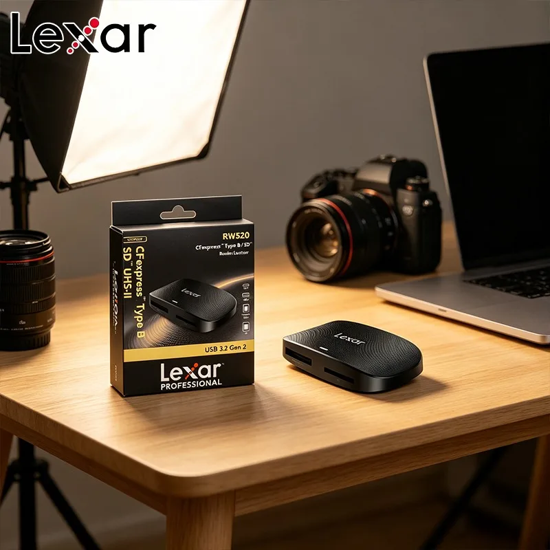 Lexar Professional CFexpress Type B SD Card Reader USB 3.2 Gen 2 High Speed Memory Card Reader RW520 100% Original
Lexar Professional CFexpress Type B SD Card Reader USB 3.2 Gen 2 High Speed Memory Card Reader RW520 100% Original