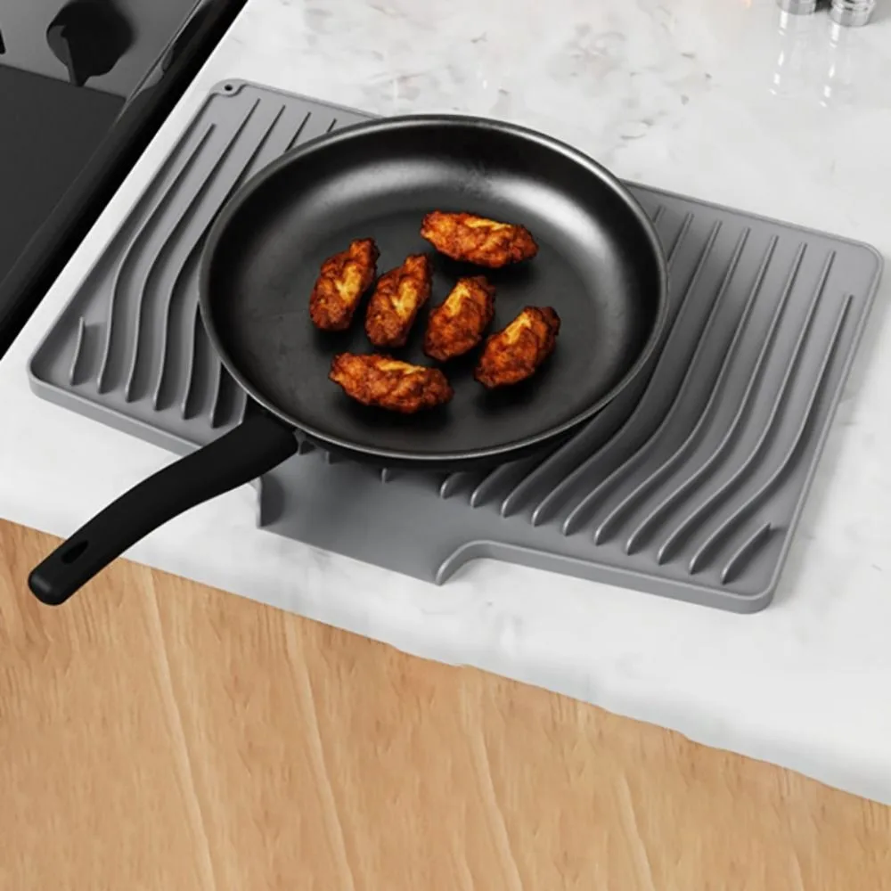 Heat Resistant Silicone Draining Board Mat Nonslip Diversion Opening Slope Kitchen Dish Drainer Pad Large size Dish Drying Mat
Heat Resistant Silicone Draining Board Mat Nonslip Diversion Opening Slope Kitchen Dish Drainer Pad Large size Dish Drying Mat