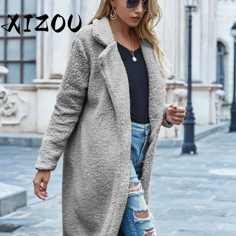 XIZOU Women Autumn Jacket Coat Women Warm Outerwear Casual Faux Fur Coat Soft Cardigan Femme Winter Coat Wool 2024
XIZOU Women Autumn Jacket Coat Women Warm Outerwear Casual Faux Fur Coat Soft Cardigan Femme Winter Coat Wool 2024