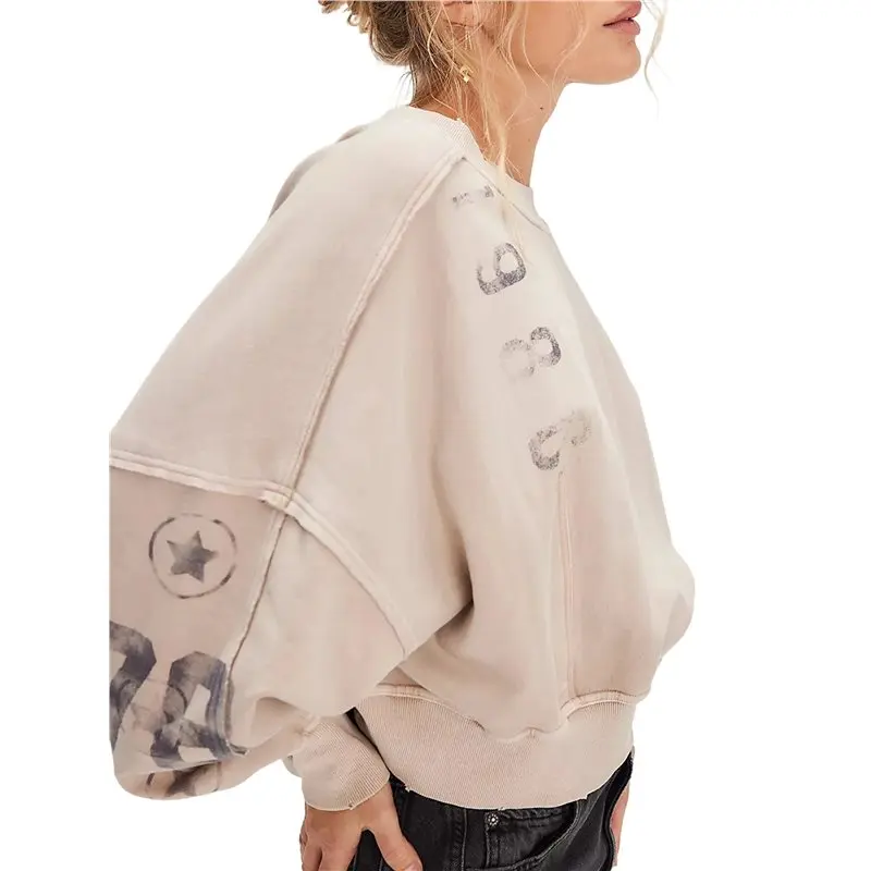 CYL-Women's Long-Sleeved Crew Neck Top, Loose Fit, Casual, Stylish, Versatile Printed Sweatshirt
CYL-Women's Long-Sleeved Crew Neck Top, Loose Fit, Casual, Stylish, Versatile Printed Sweatshirt