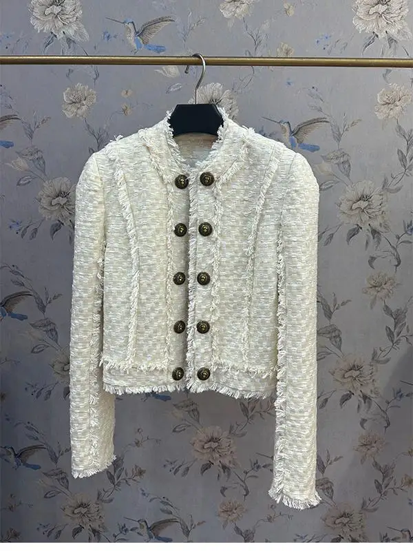 Faionable ort Quilted Jaet Women's Double-breasted Heavy Work Little Bla Dr Top for Autumn 2025 Ele Versatile
Faionable ort Quilted Jaet Women's Double-breasted Heavy Work Little Bla Dr Top for Autumn 2025 Ele Versatile