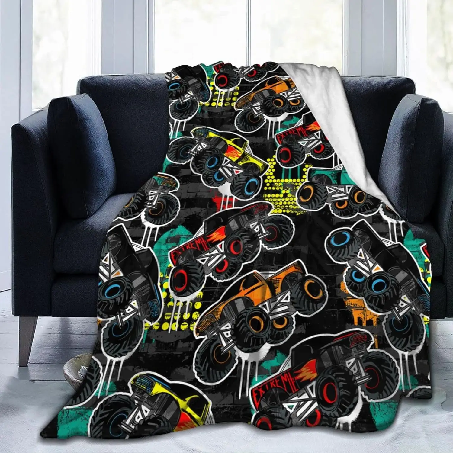 Одеяло Monster Trucks Cars, ультра мягкое теплое всесезонное декоративное флисовое одеяло для кровати, стула, автомобиля, дивана, спальни
Одеяло Monster Trucks Cars, ультра мягкое теплое всесезонное декоративное флисовое одеяло для кровати, стула, автомобиля, дивана, спальни