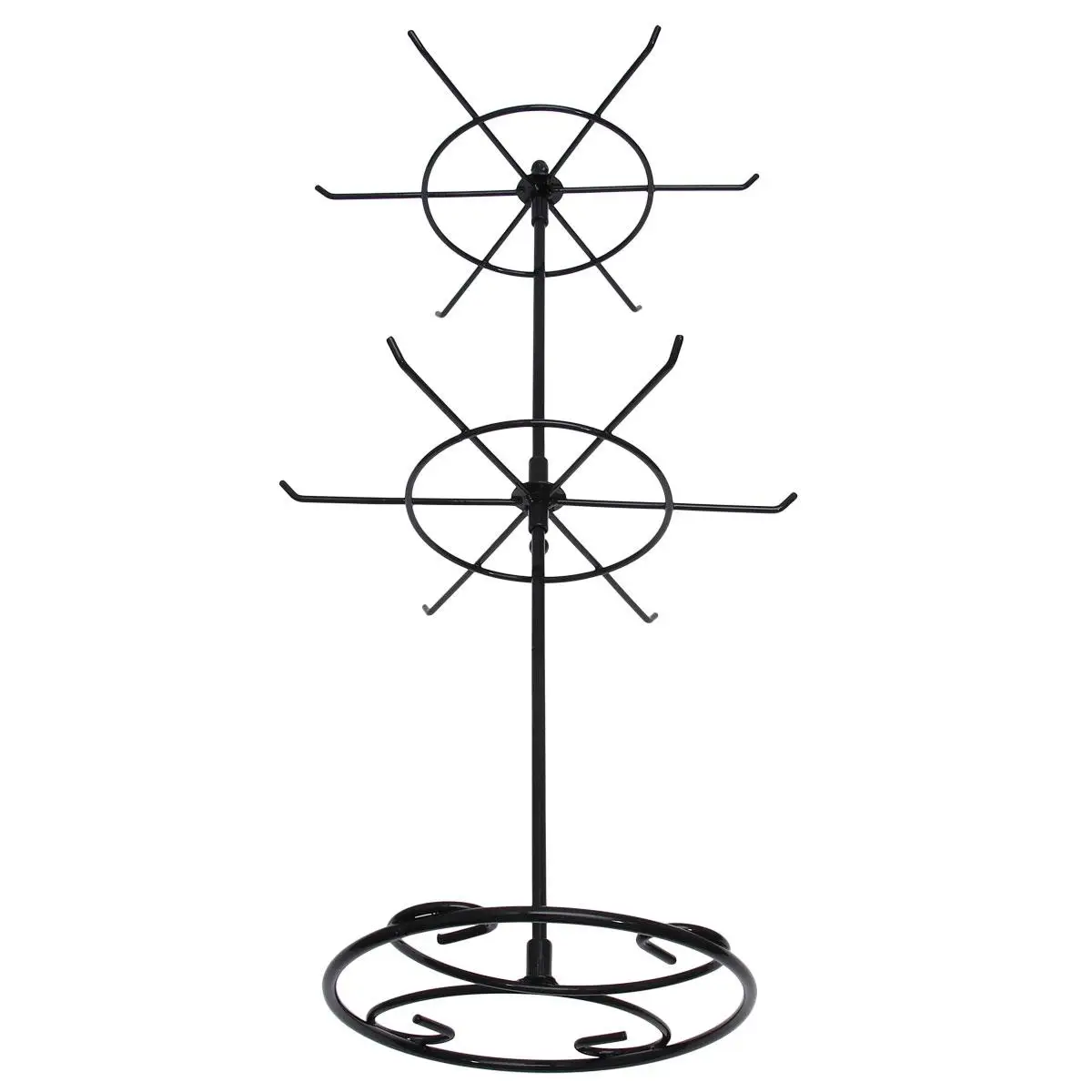 Jewelry Display Stand for Necklaces Bracelets Rings 6 Hooks One Tier 8 Hooks Another Durable Metal Earrings Rack
Jewelry Display Stand for Necklaces Bracelets Rings 6 Hooks One Tier 8 Hooks Another Durable Metal Earrings Rack