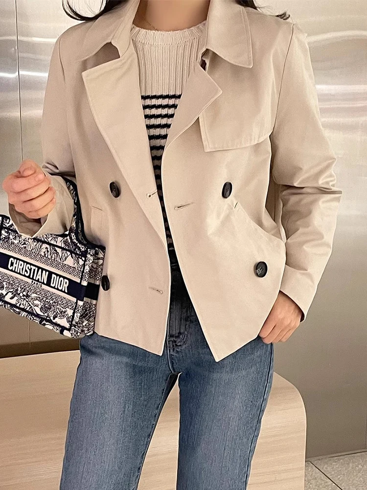 Chic Vintage Simple Lapel Double Button Loose Versatile ort Sve Long Pure Color Windbreaker Coat for Women Commute Sle
Chic Vintage Simple Lapel Double Button Loose Versatile ort Sve Long Pure Color Windbreaker Coat for Women Commute Sle