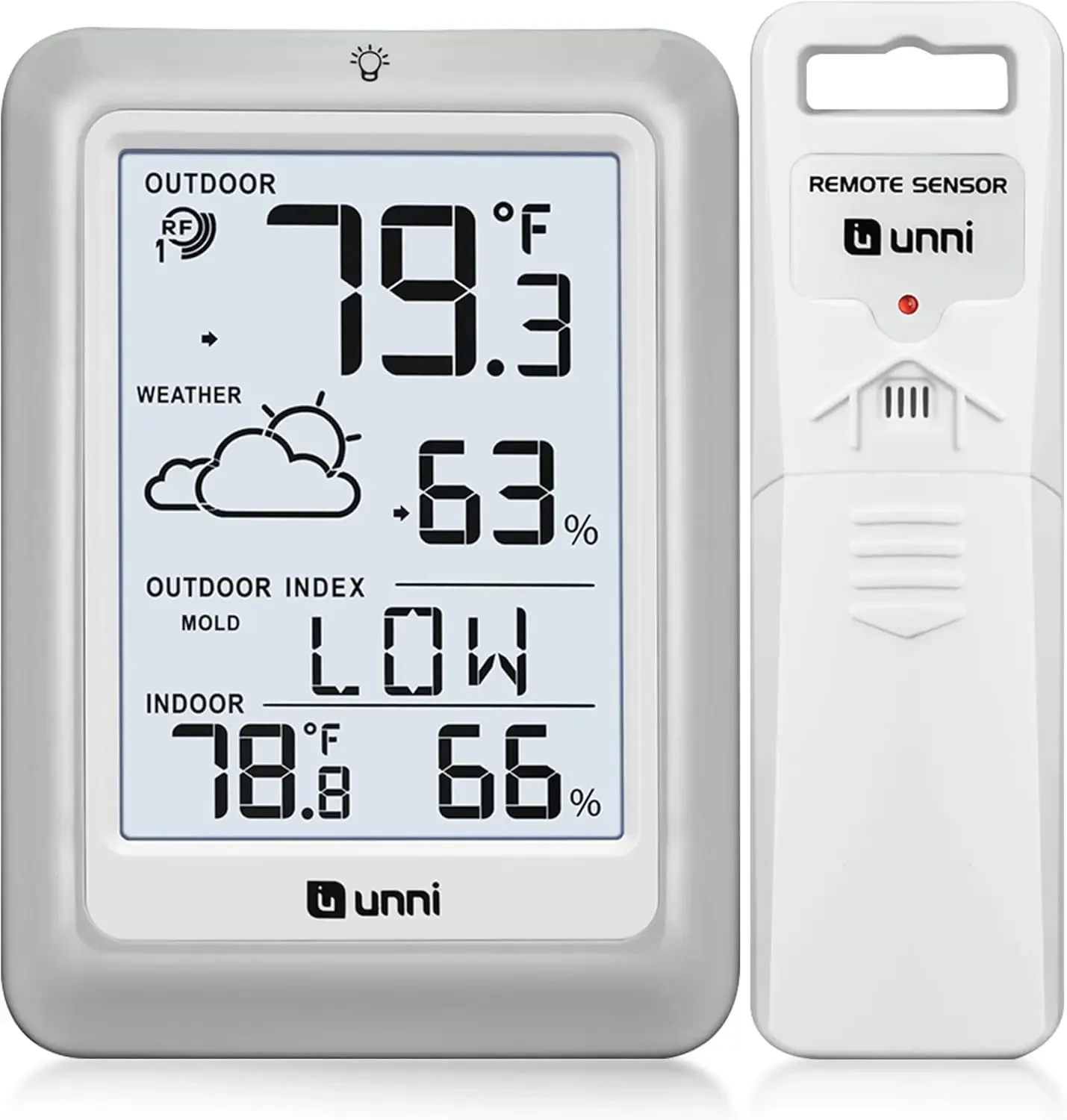 Wireless Weather Station With 330ft Range, Indoor Outdoor Thermometer Hygrometer, Backlight Display
Wireless Weather Station With 330ft Range, Indoor Outdoor Thermometer Hygrometer, Backlight Display