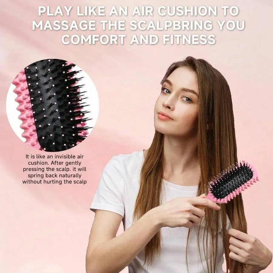 Scalp Massage Hair Brush With Air Cushion For Curly Hair Control And Comfort
Scalp Massage Hair Brush With Air Cushion For Curly Hair Control And Comfort