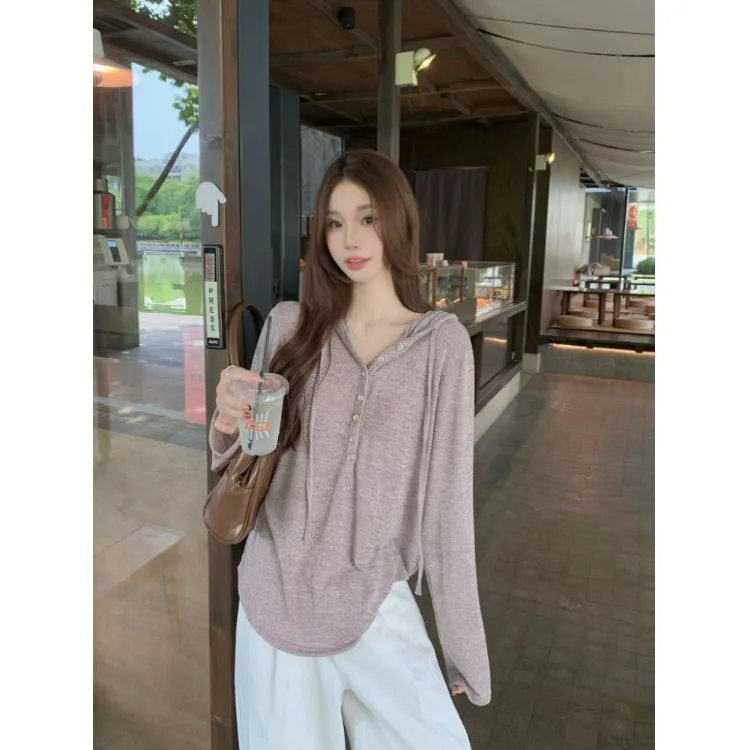 Fall Season Simple Loose Personali T-irt Top Match All Korean Sle f Open Collar Hat Small irt Long Sve Regular ...
Fall Season Simple Loose Personali T-irt Top Match All Korean Sle f Open Collar Hat Small irt Long Sve Regular ...